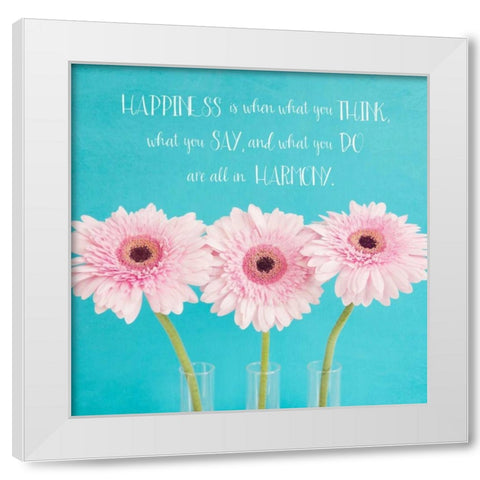 Happiness Is White Modern Wood Framed Art Print by Susannah Tucker Photography