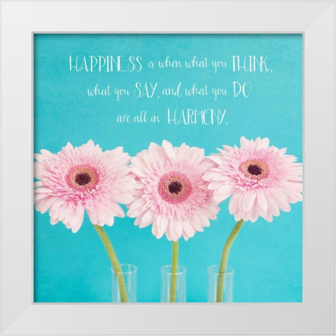 Happiness Is White Modern Wood Framed Art Print by Susannah Tucker Photography