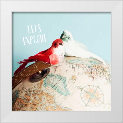 Lets Explore White Modern Wood Framed Art Print by Susannah Tucker Photography