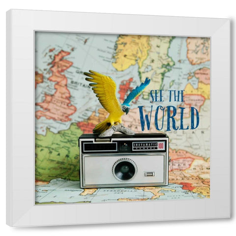 See The World White Modern Wood Framed Art Print by Susannah Tucker Photography