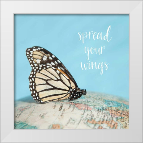 Spread Your Wings White Modern Wood Framed Art Print by Susannah Tucker Photography