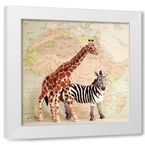 On Safari White Modern Wood Framed Art Print by Susannah Tucker Photography