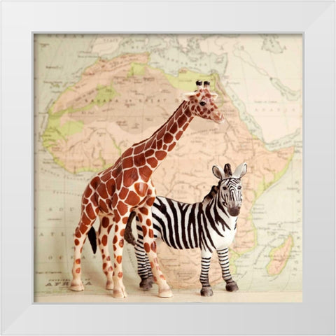 On Safari White Modern Wood Framed Art Print by Susannah Tucker Photography