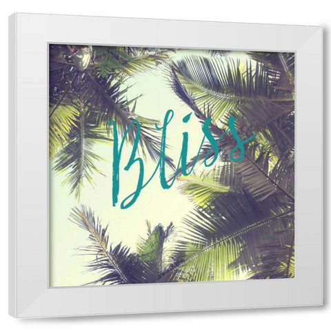 Bliss Palm Trees White Modern Wood Framed Art Print by Susannah Tucker Photography