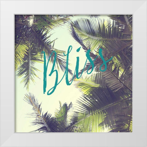 Bliss Palm Trees White Modern Wood Framed Art Print by Susannah Tucker Photography
