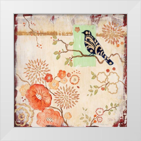 Darling Birds 2 White Modern Wood Framed Art Print by Studio M