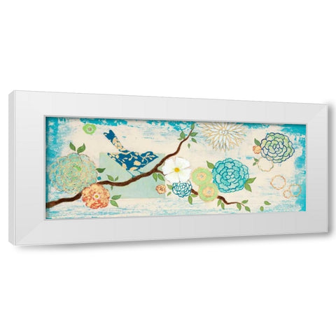 Heavenly Birds  White Modern Wood Framed Art Print by Studio M