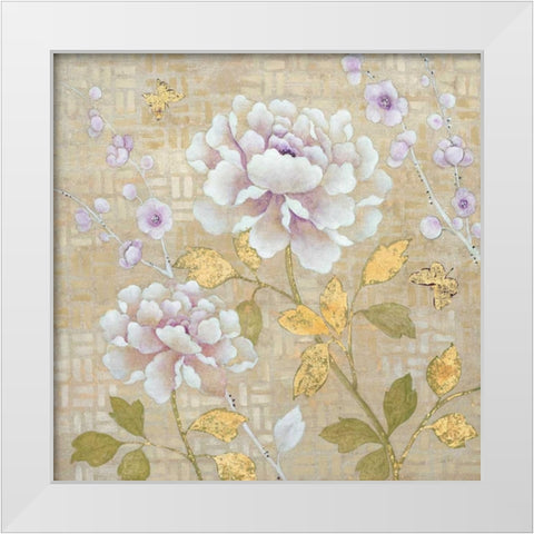 Chinoiserie Garden 1 White Modern Wood Framed Art Print by Studio M