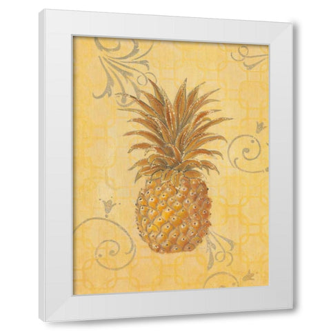 Estate Pineapple 2 White Modern Wood Framed Art Print by Studio M