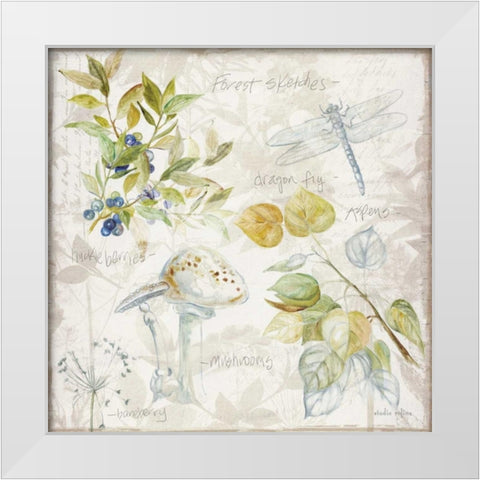 Outdoor Diary 3 White Modern Wood Framed Art Print by Studio Rofino