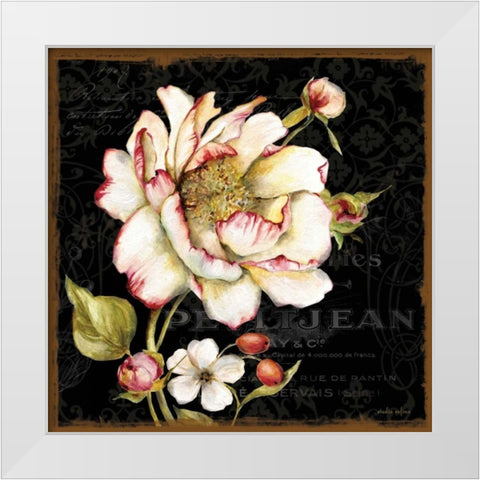 Dusk Flower 1 White Modern Wood Framed Art Print by Studio Rofino