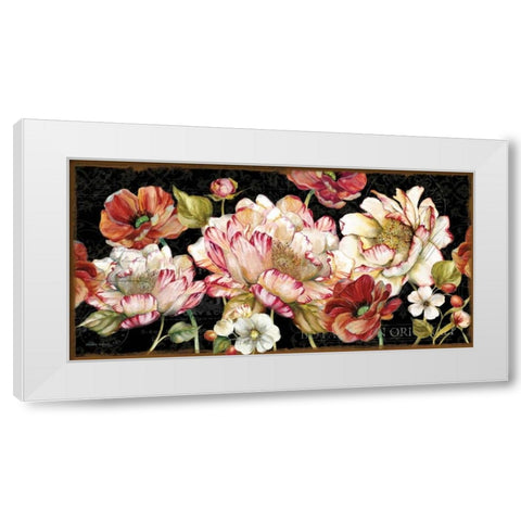 Dusk Garden White Modern Wood Framed Art Print by Studio Rofino