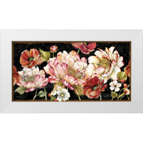 Dusk Garden White Modern Wood Framed Art Print by Studio Rofino