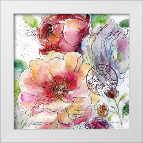 Flora Bella 1 White Modern Wood Framed Art Print by Studio Rofino