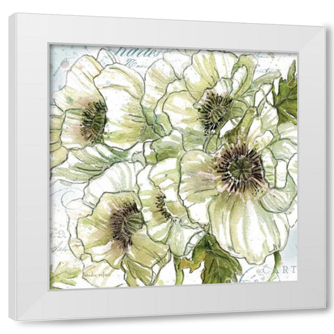Bliss Bouquet 1 White Modern Wood Framed Art Print by Studio Rofino