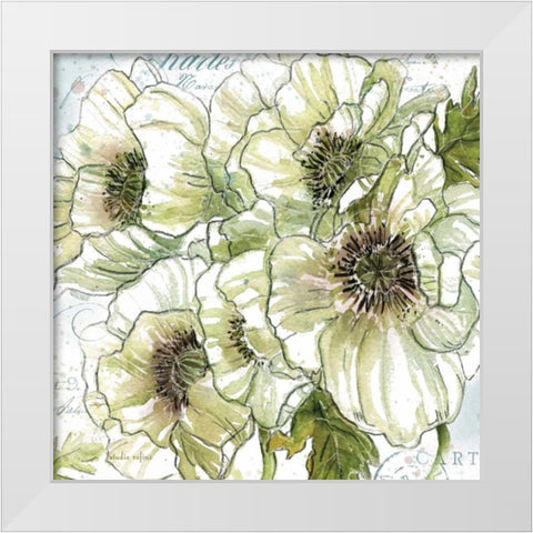 Bliss Bouquet 1 White Modern Wood Framed Art Print by Studio Rofino