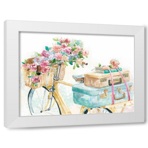 My Pretty Bicycle White Modern Wood Framed Art Print by Studio Rofino