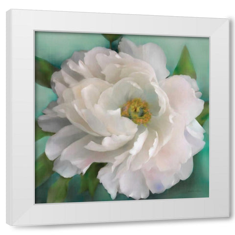 Floral Grace White Modern Wood Framed Art Print by Studio Rofino