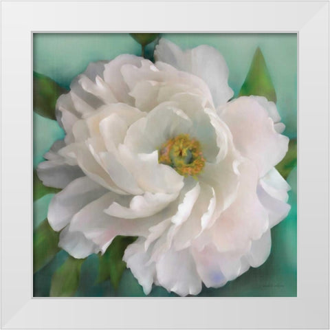 Floral Grace White Modern Wood Framed Art Print by Studio Rofino