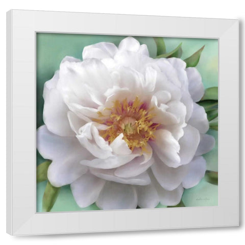 Floral Muse White Modern Wood Framed Art Print by Studio Rofino