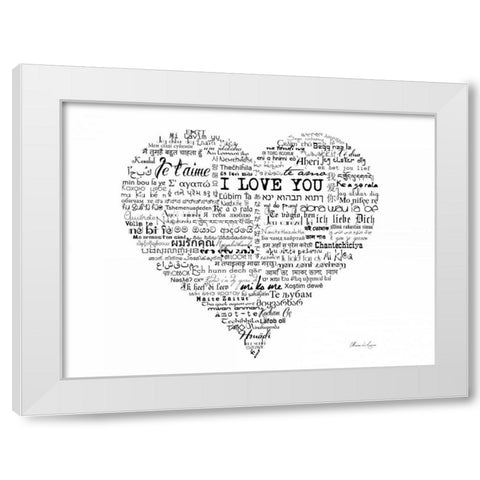 As The French Say-Heart White Modern Wood Framed Art Print by De Lauzun, Marion