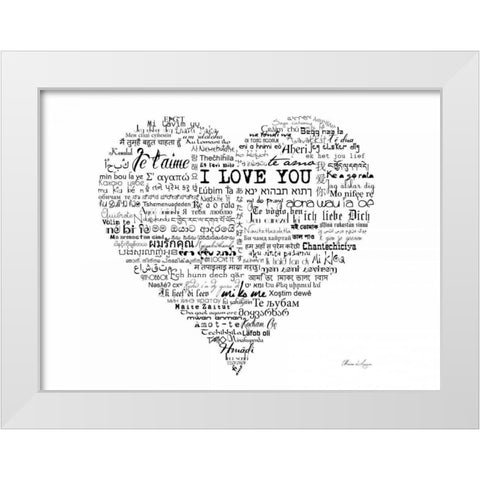 As The French Say-Heart White Modern Wood Framed Art Print by De Lauzun, Marion