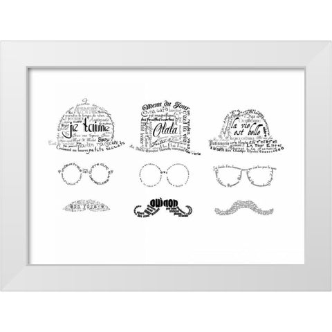 As The French Say-Men White Modern Wood Framed Art Print by De Lauzun, Marion