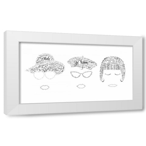 As The French Say-Ladies White Modern Wood Framed Art Print by De Lauzun, Marion