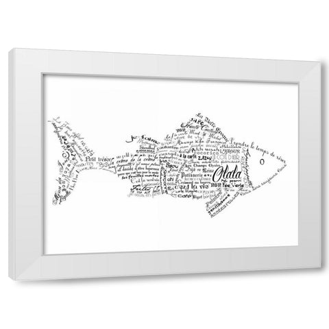 As The French Say-Fish White Modern Wood Framed Art Print by De Lauzun, Marion