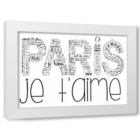 As The French Say-Paris White Modern Wood Framed Art Print by De Lauzun, Marion