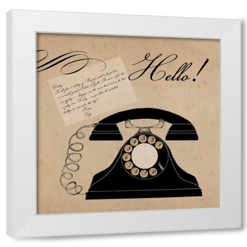 Hello Darling 1 White Modern Wood Framed Art Print by Allen, Elizabeth