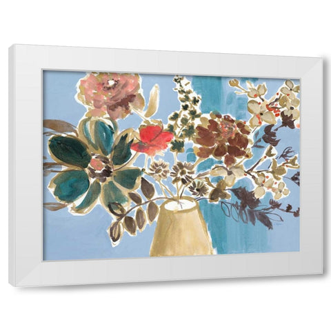 Lulus Bouquet White Modern Wood Framed Art Print by Sandland, Colleen