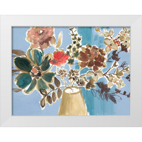 Lulus Bouquet White Modern Wood Framed Art Print by Sandland, Colleen