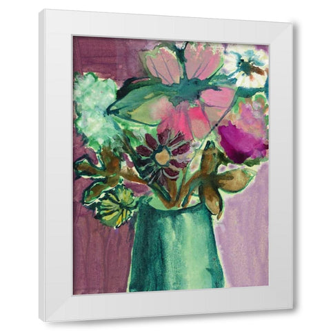 Charlottes Garden, Still Life 1 White Modern Wood Framed Art Print by Sandland, Colleen