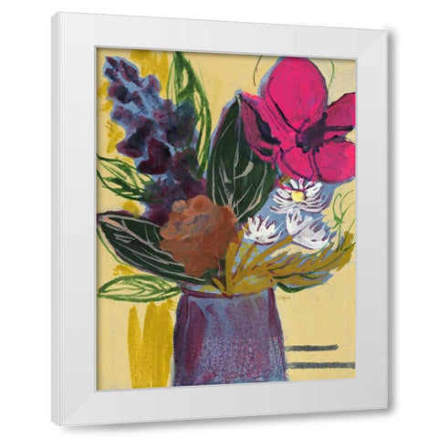 Charlottes Garden, Still Life 3 White Modern Wood Framed Art Print by Sandland, Colleen