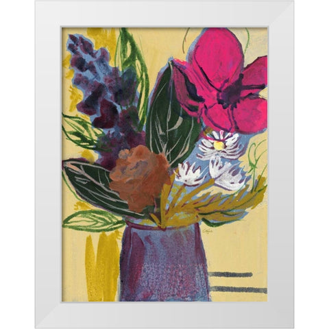 Charlottes Garden, Still Life 3 White Modern Wood Framed Art Print by Sandland, Colleen
