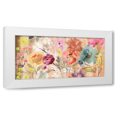 Awash in FLowers White Modern Wood Framed Art Print by Sandland, Colleen