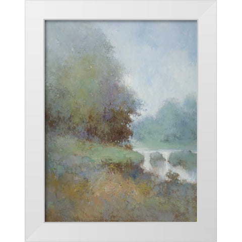 Misty Morning Fog White Modern Wood Framed Art Print by Zhang, Jan