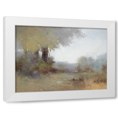 Morning View White Modern Wood Framed Art Print by Zhang, Jan