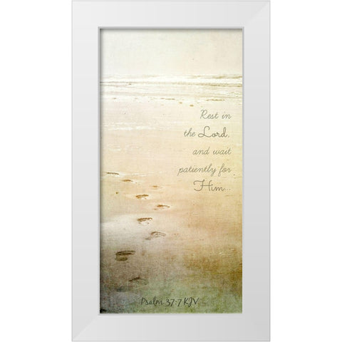 Rest In The Lord White Modern Wood Framed Art Print by Dickinson, Robin