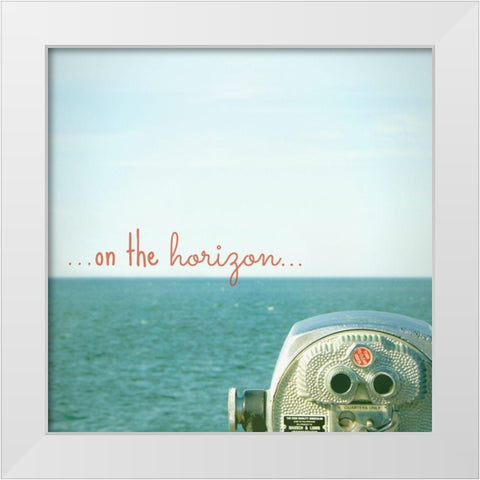 On The Horizon White Modern Wood Framed Art Print by Dickinson, Robin