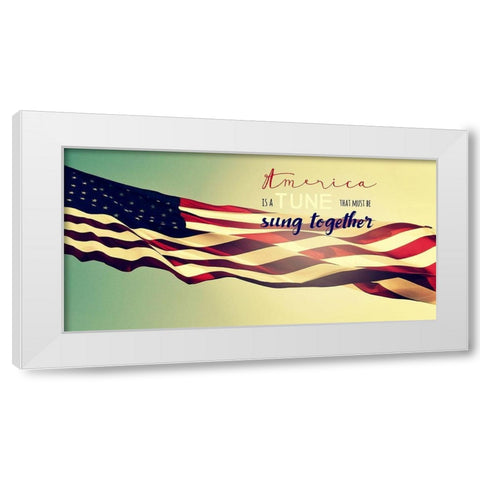 America Together White Modern Wood Framed Art Print by Dickinson, Robin
