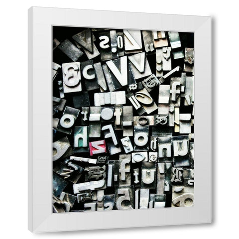 Text Blocks White Modern Wood Framed Art Print by Dickinson, Robin