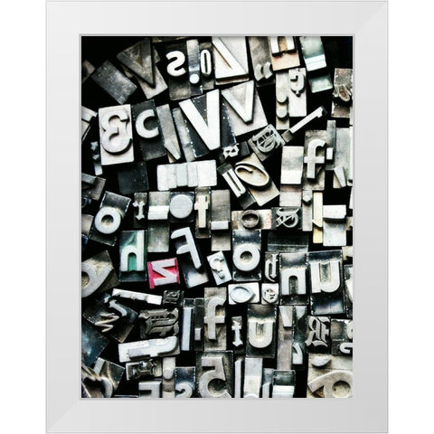 Text Blocks White Modern Wood Framed Art Print by Dickinson, Robin