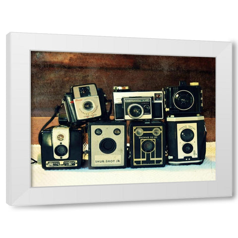 Vintage Camera Collection White Modern Wood Framed Art Print by Dickinson, Robin
