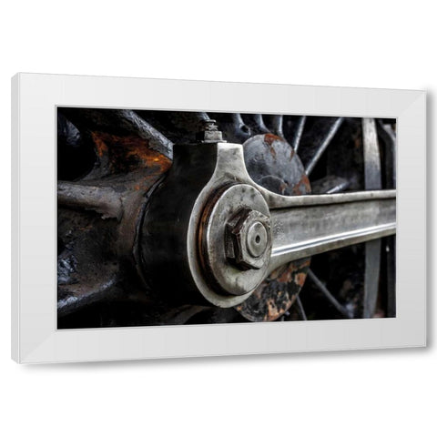 Industrial Track 1 White Modern Wood Framed Art Print by Mark Spowart Photography