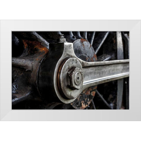 Industrial Track 1 White Modern Wood Framed Art Print by Mark Spowart Photography