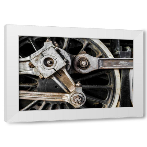 Industrial Track 4 White Modern Wood Framed Art Print by Mark Spowart Photography
