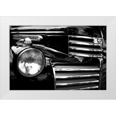 Chrome and Grills White Modern Wood Framed Art Print by Mark Spowart Photography