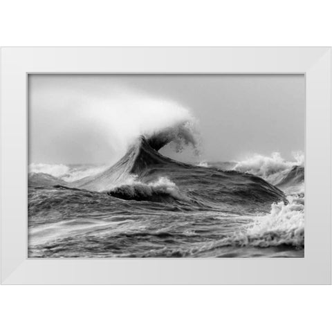 November Gales 1 White Modern Wood Framed Art Print by Mark Spowart Photography